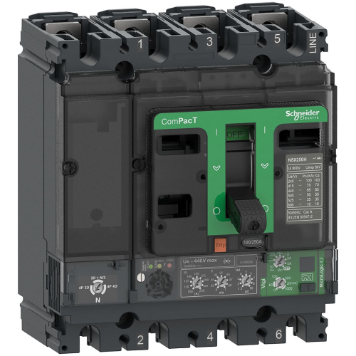 ComPacT NSX160B - disjoncteur Vigi - MicroLogic 4.2 160A - 4P4D - 25kA - fixe-C16B44V160-3606481993342-SCHNEIDER ELECTRIC FRANCE