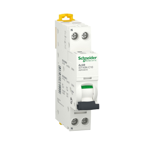 Acti9 iDT40N - disjoncteur modulaire - 1P+N C 10A 6000A/10kA-A9P24610-3606481381422-SCHNEIDER ELECTRIC FRANCE