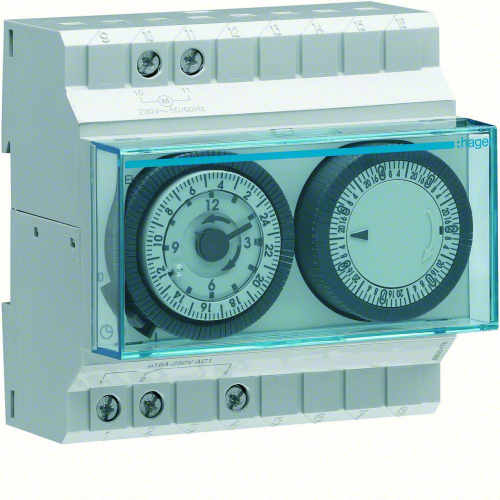 Interrupteur horaire électromécanique 1 voie sur 24h + 7 jours avec réserve-EH191-3250612281916-HAGER