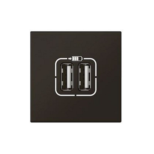 Chargeur 2 USB Type-A 2,4A 5V= 12W Mosaic 2 modules 230V - noir mat-079194L-3414971637955-LEGRAND