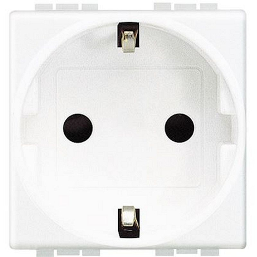 Prise de courant standard germanique 2P+T Livinglight - Blanc - 2 modules-N4141-8012199000794-BTICINO