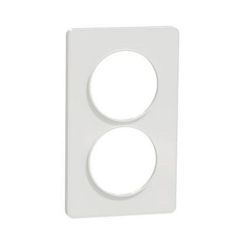 Odace Touch, plaque Blanc 2 postes verticaux 57mm-S520814-3606480318535-SCHNEIDER ELECTRIC FRANCE