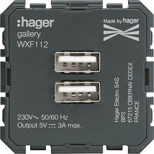 Chargeur double USB A+A  gallery-WXF112-3250617191128-HAGER