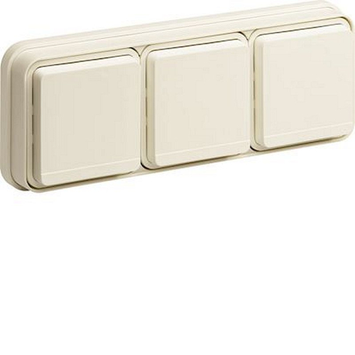 cubyko Prise triple horizontale 2P+T encastré blanc IP55-WNE123B-3250617173247-HAGER