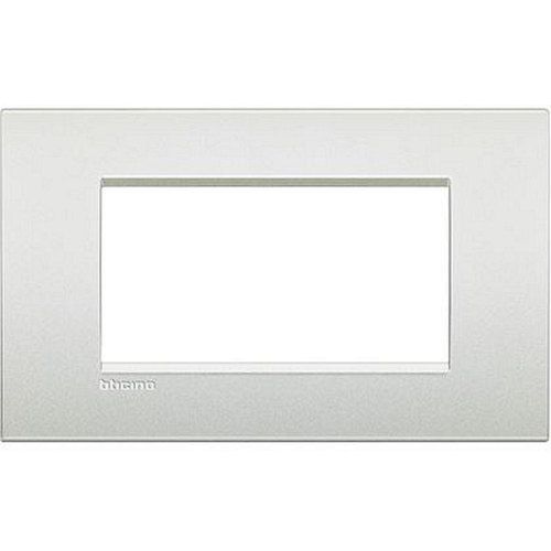 Plaque Livinglight Air Neutre 4 modules - Perle Blanche-LNC4804PR-8005543422113-BTICINO