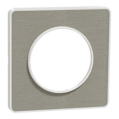 Odace Touch  - Plaque de finition Kvadrat 1 poste - Perle/Blanc-S520802KG-3606481088482-SCHNEIDER ELECTRIC FRANCE