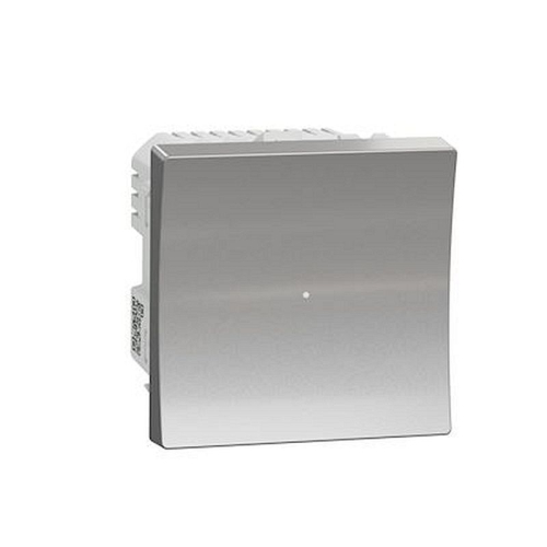 Wiser Unica - variateur poussoir - 2 fils - zigbee - alu - méca seul-NU351530W-3606481019455-SCHNEIDER ELECTRIC FRANCE