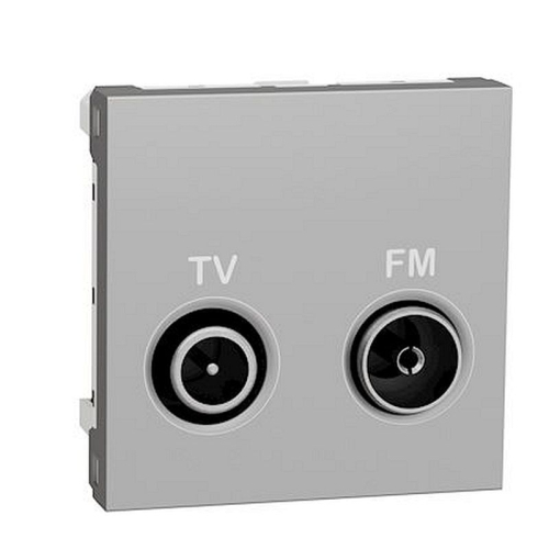 Unica - prise TV + FM - individuel - 2 mod - Alu - méca seul-NU345130-3606489467241-SCHNEIDER ELECTRIC FRANCE