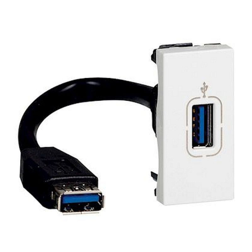 Prise USB 2.0 femelle préconnectorisée Mosaic 1 module - blanc-078746-3414970317087-LEGRAND