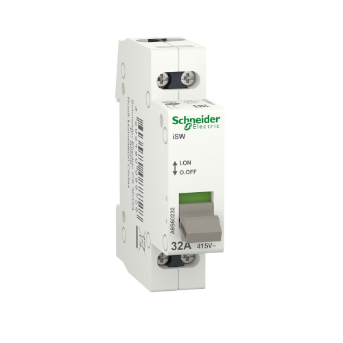 Acti9, iSW interrupteur de commande 2P 32A 415VCA-A9S60232-3606480088728-SCHNEIDER ELECTRIC FRANCE