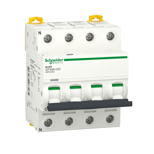 Acti9 iDT40N - disjoncteur modulaire - 4P - 63A - courbe C - 6000A/10kA-A9P24463-3606489483135-SCHNEIDER ELECTRIC FRANCE