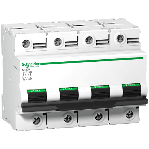 Disjoncteur C120N 4P 63 A, courbe B, 10 kA-A9N18352-3606480379260-SCHNEIDER ELECTRIC FRANCE