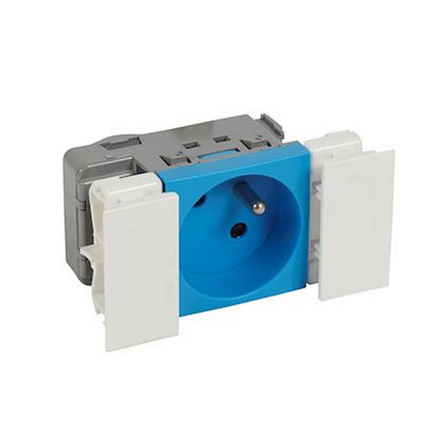 Prise 2P+T Logix - 2 modules - 16A - 250V - Bornes auto - Bleu RAL 5012-49941-3271780499415-PLANET WATTHOM