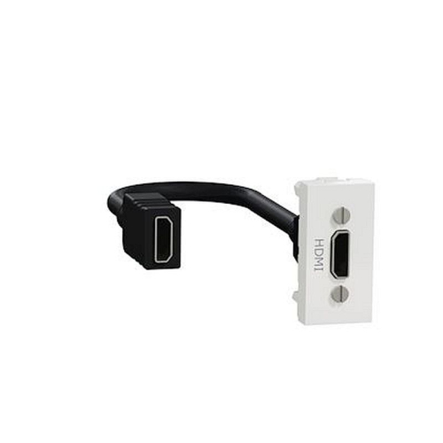 Unica - prise HDMI préconnectorisée - 1 mod - Blanc - méca seul-NU343018-3606489455927-SCHNEIDER ELECTRIC FRANCE