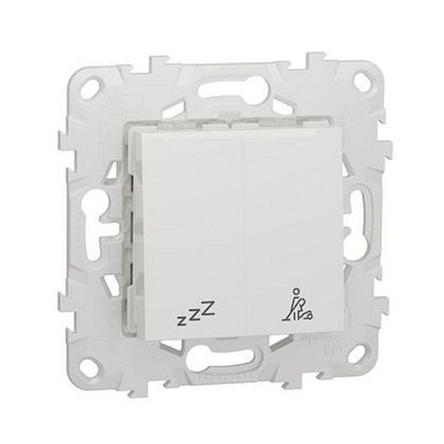 Unica - commande pour indicateur de chambre hôtel - Blanc - mécanisme + support-NU521718-3606489457525-SCHNEIDER ELECTRIC FRANCE