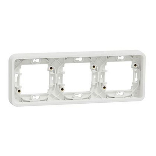 Mureva Styl - Cadre 3 postes horizontal - encastré - IP55 - IK08 - blanc-MUR39109-3606480790065-SCHNEIDER ELECTRIC FRANCE