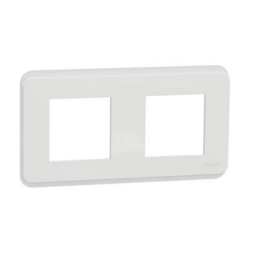 Unica Pro - plaque de finition - Blanc antimicrobien - 2 postes-NU400420-3606489456443-SCHNEIDER ELECTRIC FRANCE