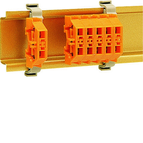 Mini Borne sur rail DIN 2,5mm², 24A/300V, sans base de montage, Orange-K89300-3250610712283-HAGER