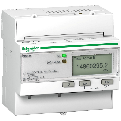 Acti9 iEM - compteur d'énergie tri - 63A-A9MEM3100-3606480481482-SCHNEIDER ELECTRIC FRANCE