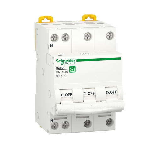 Resi9 - disjoncteur modulaire - 3P+N - 10A - courbe C - peignable-R9PFC710-3606489508562-SCHNEIDER ELECTRIC FRANCE