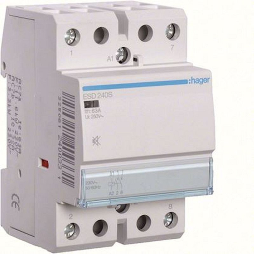 Contacteur Silencieux 40A, 2F, 24V-ESD240S-3250612400300-HAGER