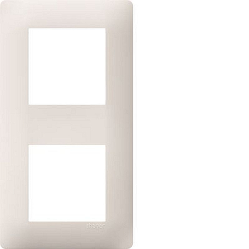 Essensya Plaque 2 postes réversible entraxe 71mm Blanc-WE402-3250617104029-HAGER