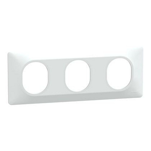 Ovalis - Plaque de finition - 3 postes Horizontal - entraxe 71 mm - Blanc-S320706-3606482163195-SCHNEIDER ELECTRIC FRANCE