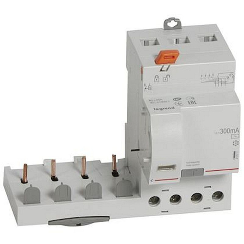 Bloc diff adaptable vis DX³ pour disj. 1 module/pôle - 4P 400V~ 40A typeAC 300mA-410511-3245064105118-LEGRAND