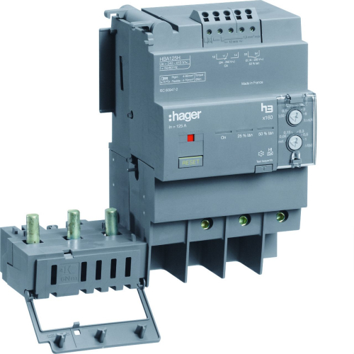 Bloc différentiel électronique x160 3P 125A Idn réglable & déclenchem tempo fixe-HBA125H-3250613121051-HAGER