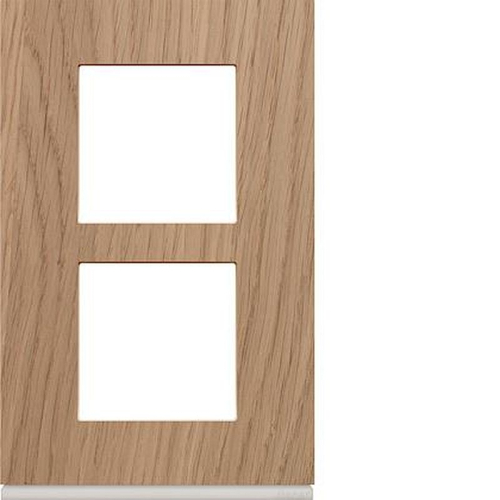 Plaque gallery 2 postes verticale 57mm matiere oak wood-WXP4722-3250617197960-HAGER