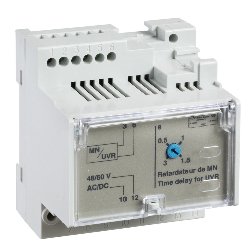 ComPacT - relais temporisé réglable - déclencheur voltmétrique MN - 48-60Vca/cc-33680-3303430336808-SCHNEIDER ELECTRIC FRANCE