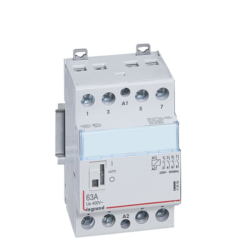 Contacteur de puissance CX³ bobine 230V~ - 4P 250V~ - 63A - 4F - 3 modules-412556-3245064125567-LEGRAND