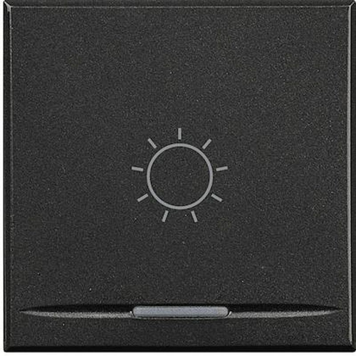 Manette Axolute symbole lumière type poussoir 2 modules - Anthracite-HS4915/2BA-8012199742144-BTICINO