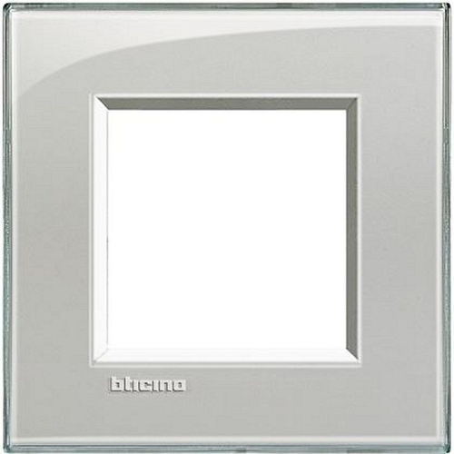 Plaque Livinglight Kristall 2 modules - Gris-LNA4802KG-8005543422625-BTICINO