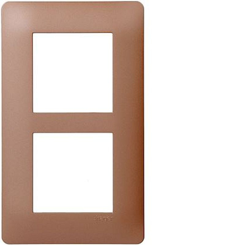 essensya Plaque 2 postes verticale entraxe 57 Bronze-WE466-3250617104661-HAGER