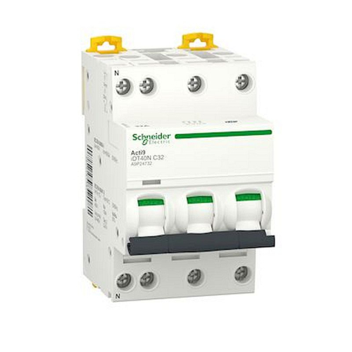 Acti9 iDT40N - disjoncteur modulaire - 3P+N C 32A 6000A/10kA-A9P24732-3606481382092-SCHNEIDER ELECTRIC FRANCE