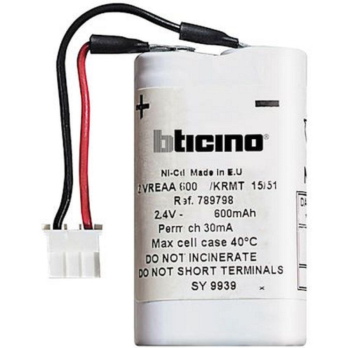 Batterie de rechange pour lampe de secours Livinglight 2,4V 600mA-L4784/1-8012199450469-BTICINO