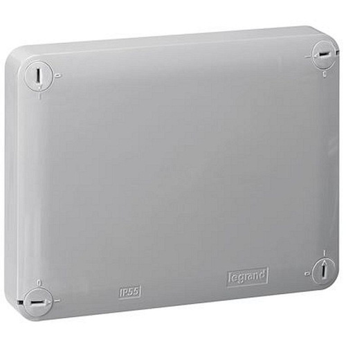 Boîte de dérivation rectangle pour presse-étoupe Plexo gris/rouge -155x110x74mm-092041-3245060920418-LEGRAND