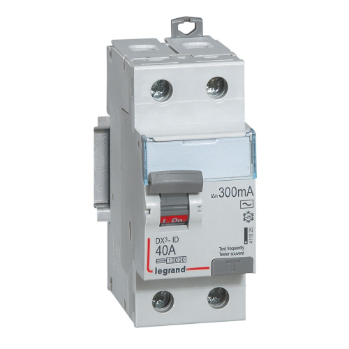 Interrupteur différentiel DX³-ID haut/bas vis - 2P 230V~ 40A typeAC 300mA -2 mod-411525-3245064115254-LEGRAND