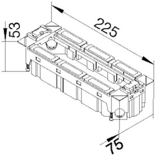 Support d'appareillage pour boîte de sol 8 modules-GTVR400-4012002247198-HAGER