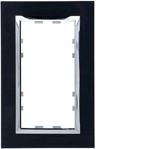 Kallysta épure plaque 2 postes verticale entraxe 57 alu brossé col Metalia Nuit-WK896-3250617068963-HAGER