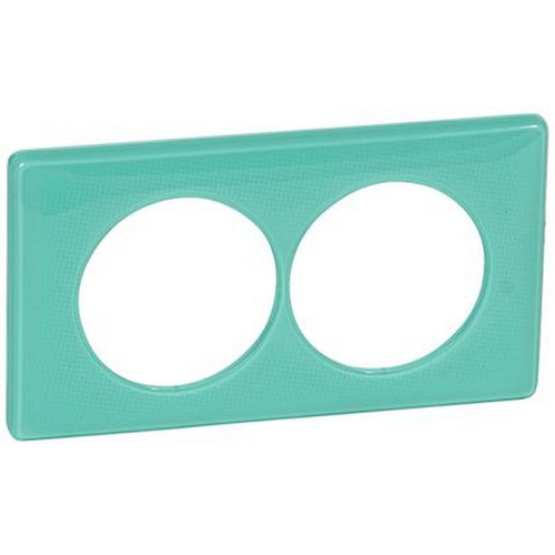 Plaque Céliane Memories 2 postes pour rénovation entraxe 57mm - Turquoise 50's-066648-3414970447722-LEGRAND