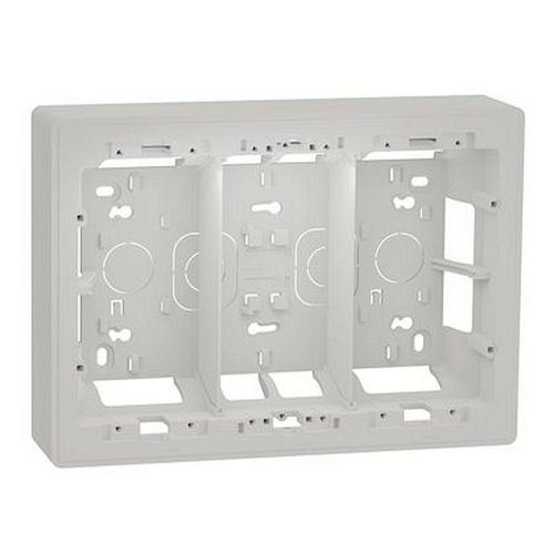Unica - boîte de concentration saillie - 3 colonnes de 4 modules - blanc-NU823418-3606489458461-SCHNEIDER ELECTRIC FRANCE