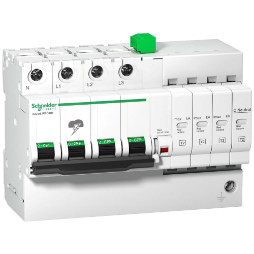 Acti9, iQuick PRD40r parafoudre 3P+N avec report signalisation-A9L16294-3606480387067-SCHNEIDER ELECTRIC FRANCE