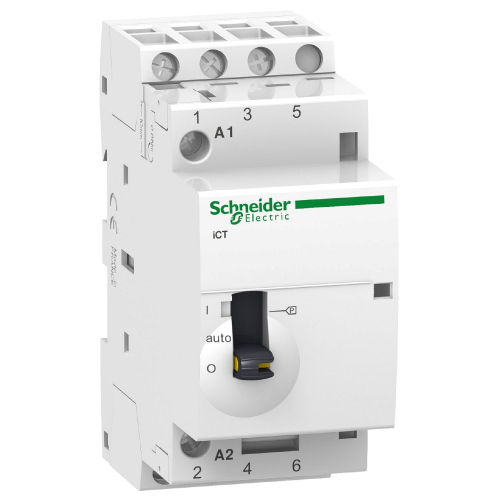 Acti9, iCT contacteur à commande manuelle 25A 3NO 230...240VCA 50Hz-A9C21833-3606480375330-SCHNEIDER ELECTRIC FRANCE