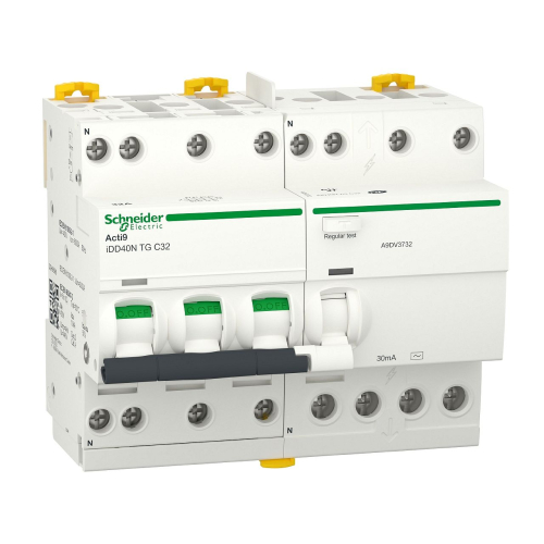 Acti9 iDD40N - disjoncteur différentiel tête de groupe - 3P+N C 32A 10kA 30mA AC-A9DV3732-3606481382863-SCHNEIDER ELECTRIC FRANCE