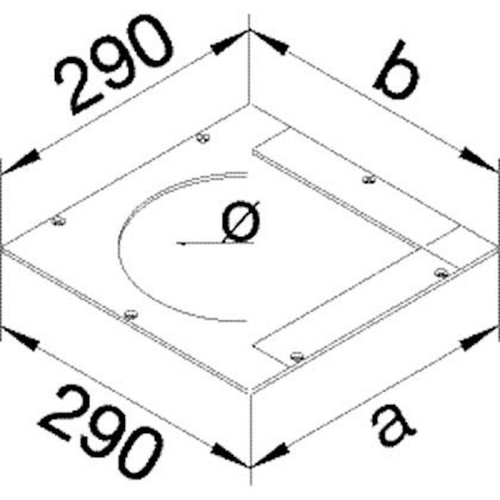 Cadre de montage l200mm x L253mm épais 4mm pour boîte de jonction acier 290 mm-UDM2200E09-4012002238226-HAGER