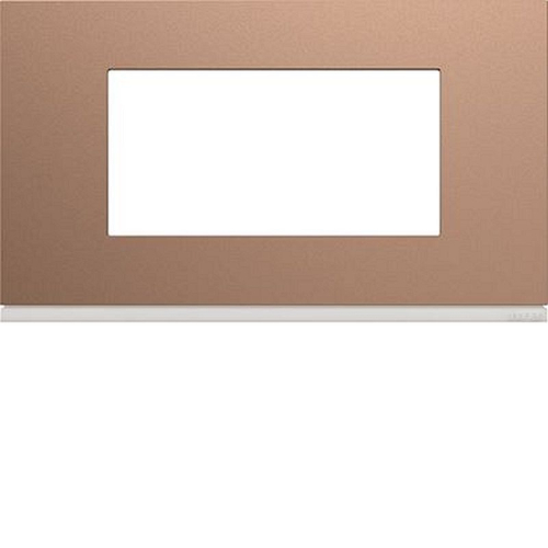 Plaque gallery plastique peint 4 modules entraxe 57mm rosé-WXP0534-3250617199896-HAGER