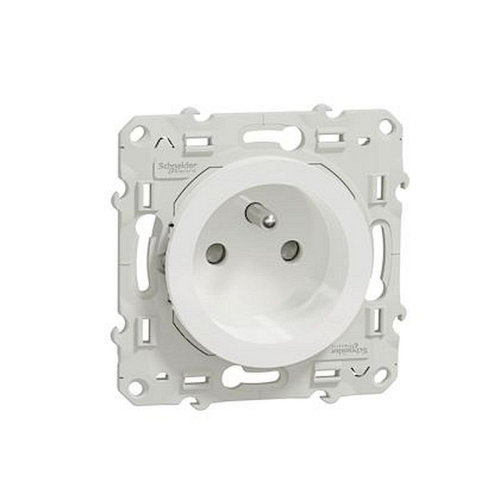 Odace, lot de 40 prises de courant 2P+T Blanc (1 repiquage)-S523059P-3606480496530-SCHNEIDER ELECTRIC FRANCE