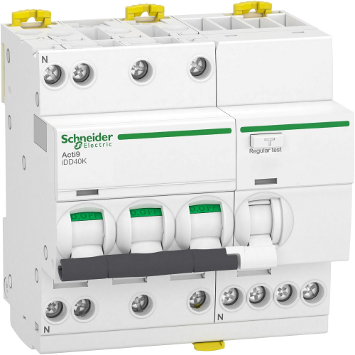 Acti9 iDD40K - disjoncteur différentiel - 3P+N C 40A 4500A/4,5A 30mA type AC-A9DK1740-3606481382634-SCHNEIDER ELECTRIC FRANCE